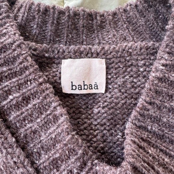 Babaa Jumper No19 in Earth — 100% eco Spanish wool, one size - Picture 2 of 4
